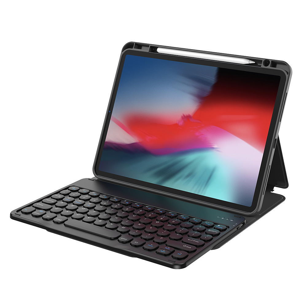 iPad 10.9 2022 (10.Nesil) Wiwu Protective Gizli Kalem Bölmeli Klavyeli Kılıf Siyah