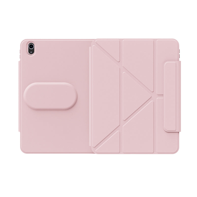 iPad Air 10.9 2020 (4.Nesil) Wiwu 360° Dönebilen Standlı Magnetik Koruyucu Tablet Kılıfı Pembe