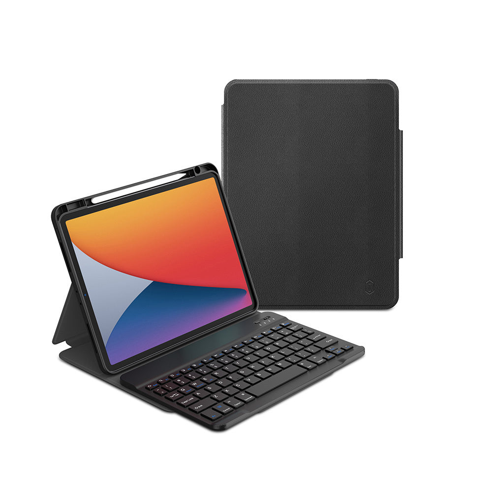 iPad Air 10.9 2020 (4.Nesil) Wiwu Protective Gizli Kalem Bölmeli Klavyeli Kılıf Siyah