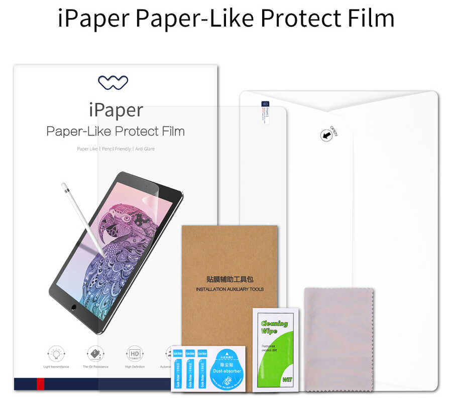 iPad Air 10.9 2022 (5.Nesil) Kağıt Hisli Wiwu iPaper Like Tablet Ekran Koruyucu Renksiz