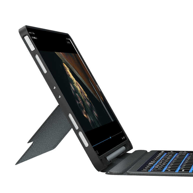 iPad Air 10.9 2022 (5.Nesil) Wiwu Mag Touch Klavyeli Standlı Kılıf Siyah