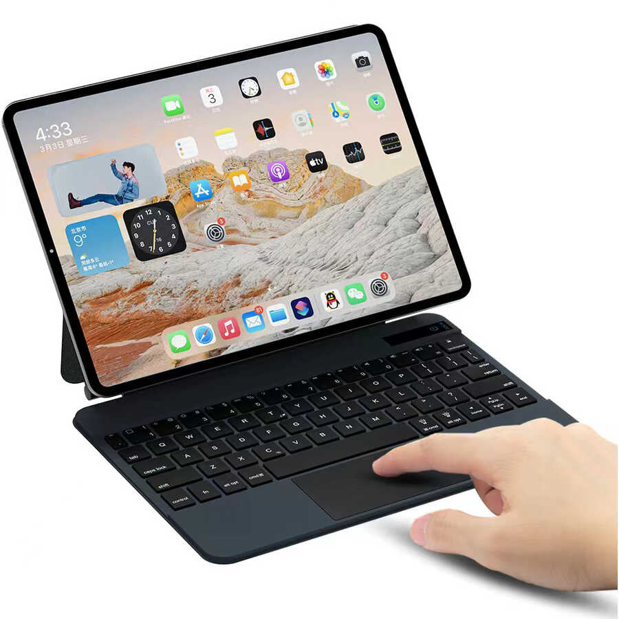 iPad Air 10.9 2022 (5.Nesil) Wiwu Magic Keyboard Siyah