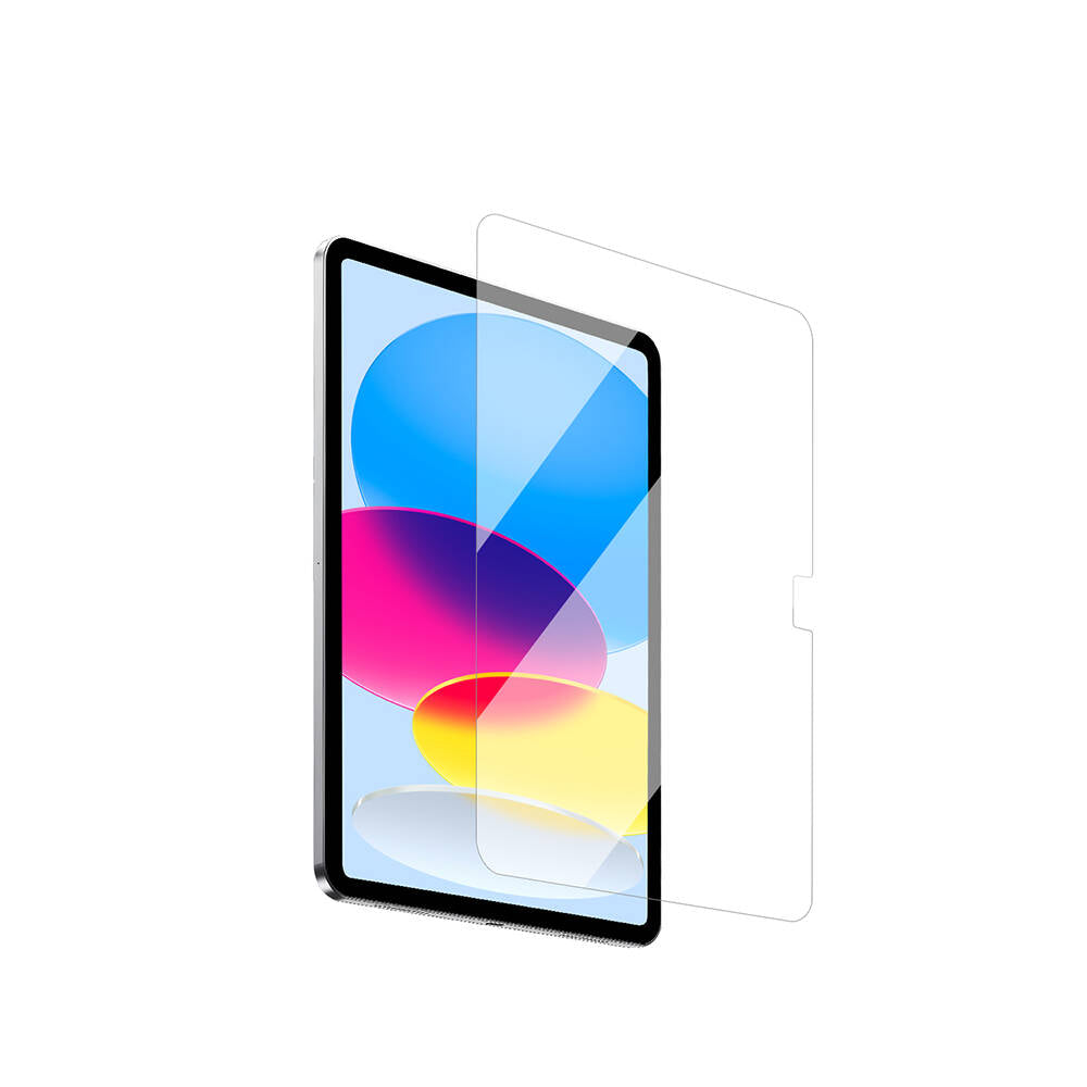 iPad Air 10.9 2022 (5.Nesil) Wiwu Wi-GQ002 iVista 5 Katmanlı Temperli Cam Ekran Koruyucu + Kolay Uygulama Aparatı Renksiz
