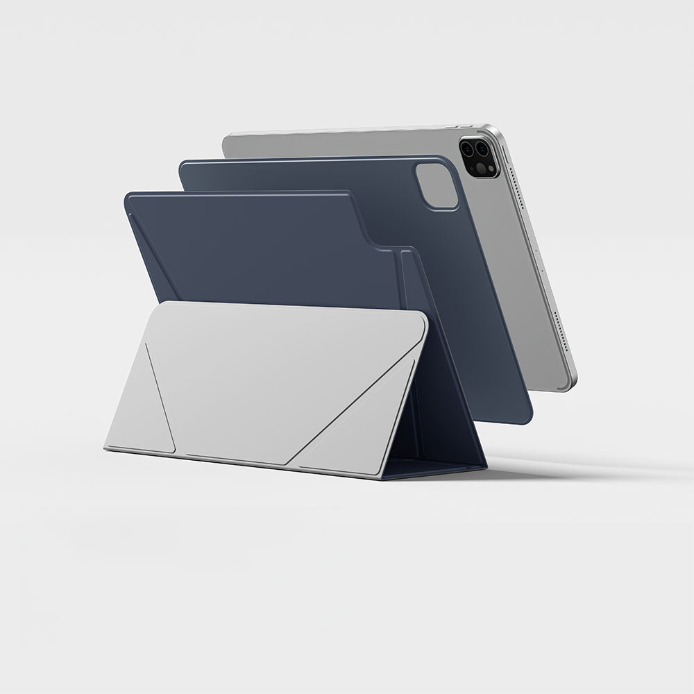 iPad Air 11 2024 Amazingthing Matte Pro Mag Folio Katlanabilir Magnetik Standlı Kılıf Mavi