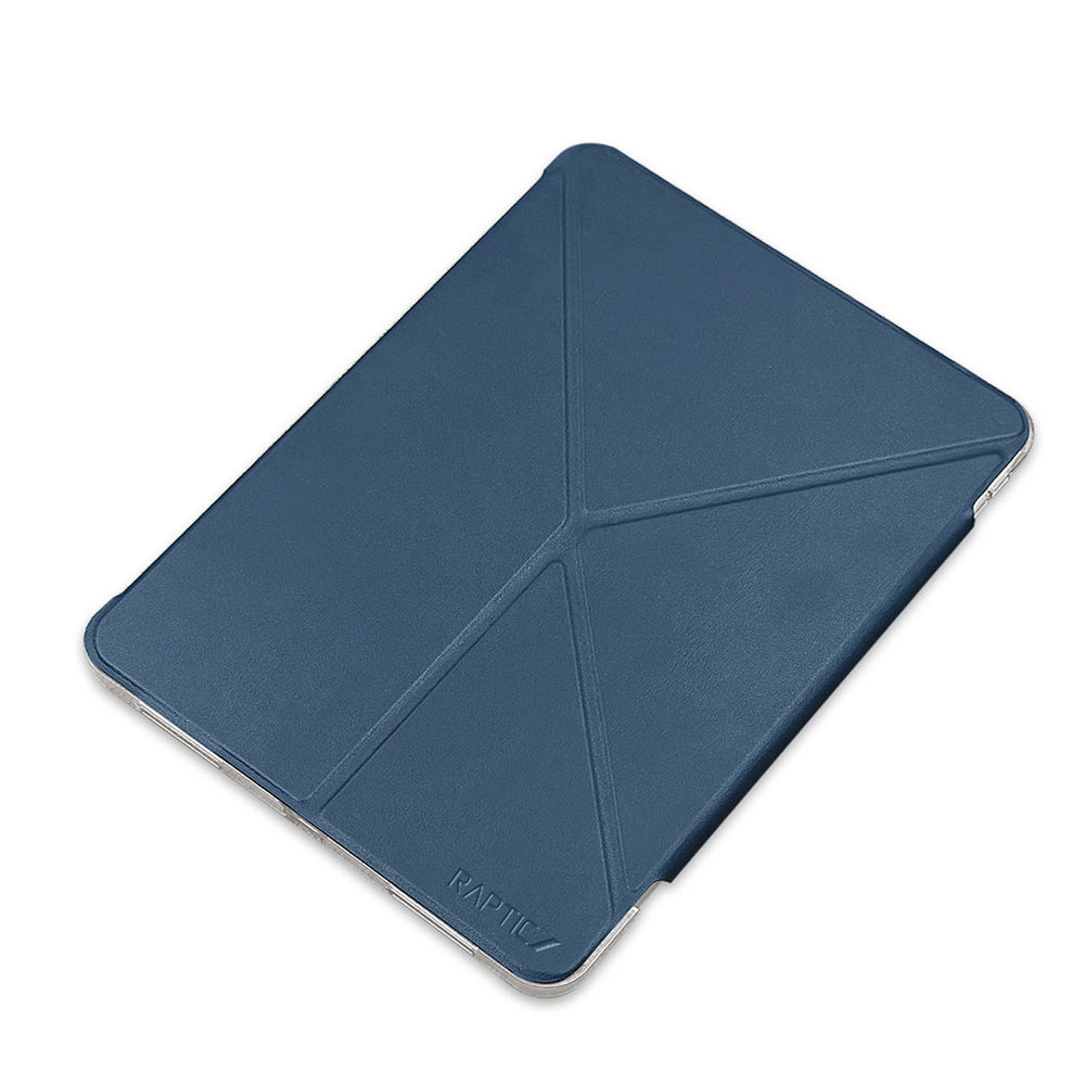 iPad Air 11 2024 Raptic Clear Folio Airbagli Şeffaf Kılıflı Katlanabilir Standlı Kılıf Lacivert