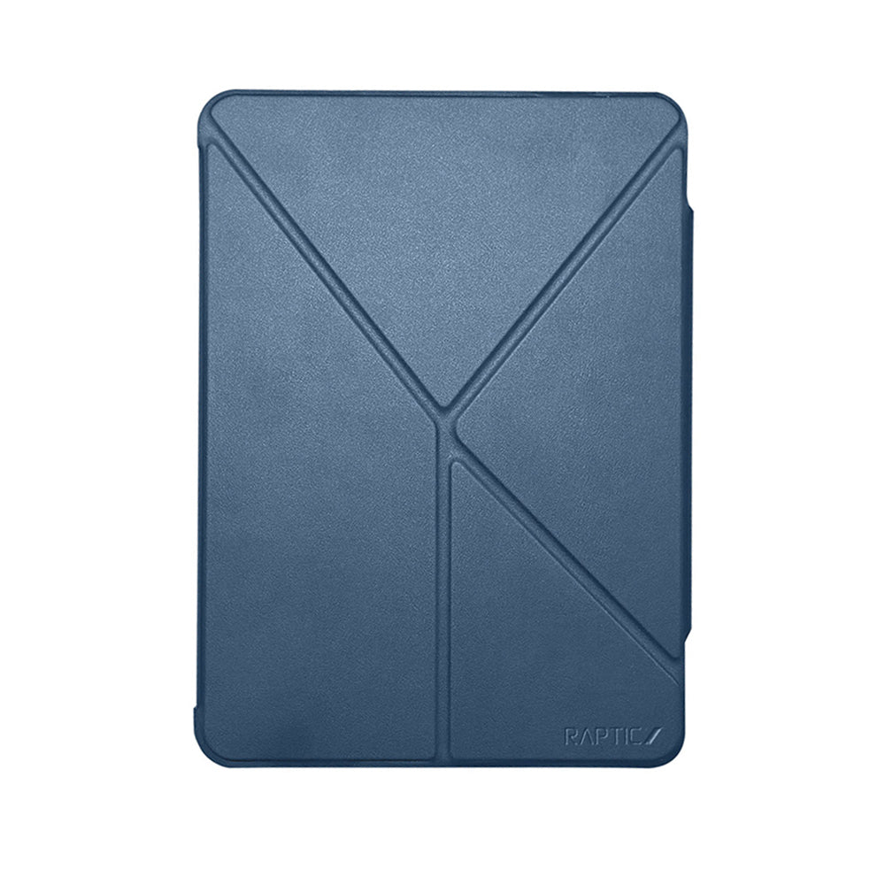 iPad Air 11 2024 Raptic Clear Folio Airbagli Şeffaf Kılıflı Katlanabilir Standlı Kılıf Lacivert