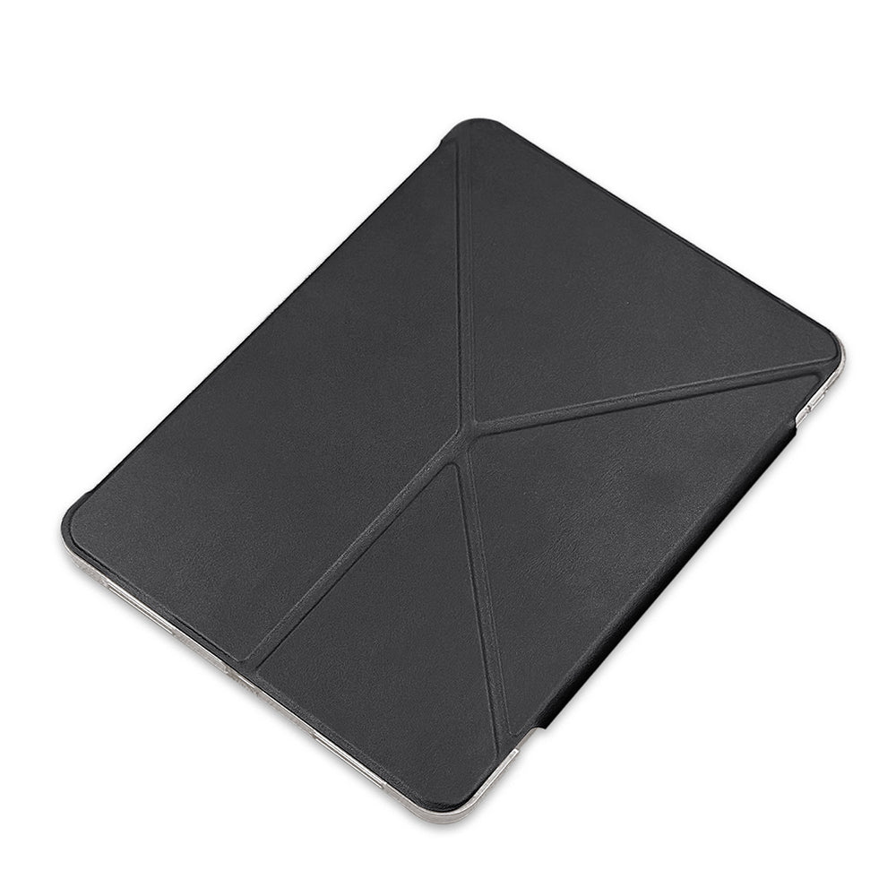 iPad Air 11 2024 Raptic Clear Folio Airbagli Şeffaf Kılıflı Katlanabilir Standlı Kılıf Siyah