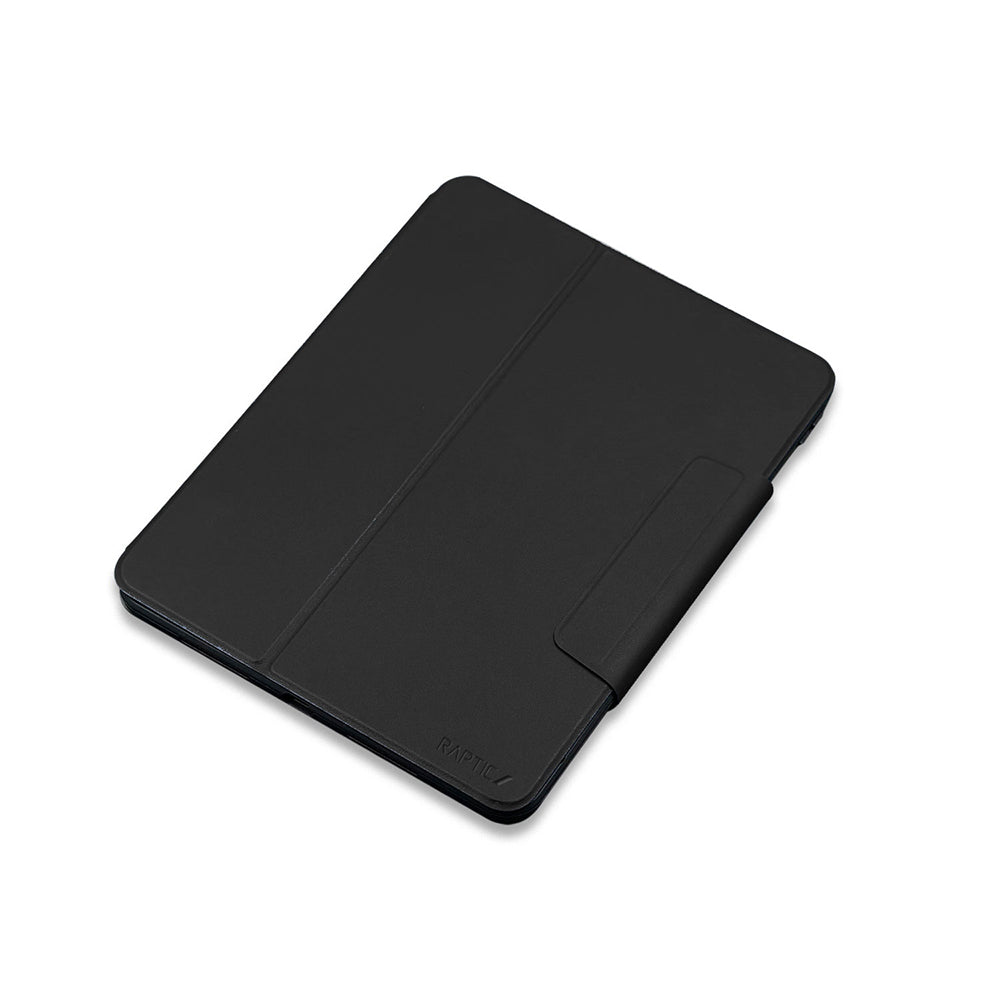 iPad Air 11 2024 Raptic Spin Detachable Folio PU Ayrılabilir Kalem Bölmeli Standlı Kılıf Siyah