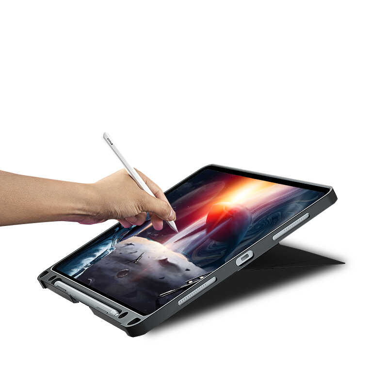 iPad Air 11 2024 Wiwu Mag Touch Klavyeli Standlı Kılıf Siyah