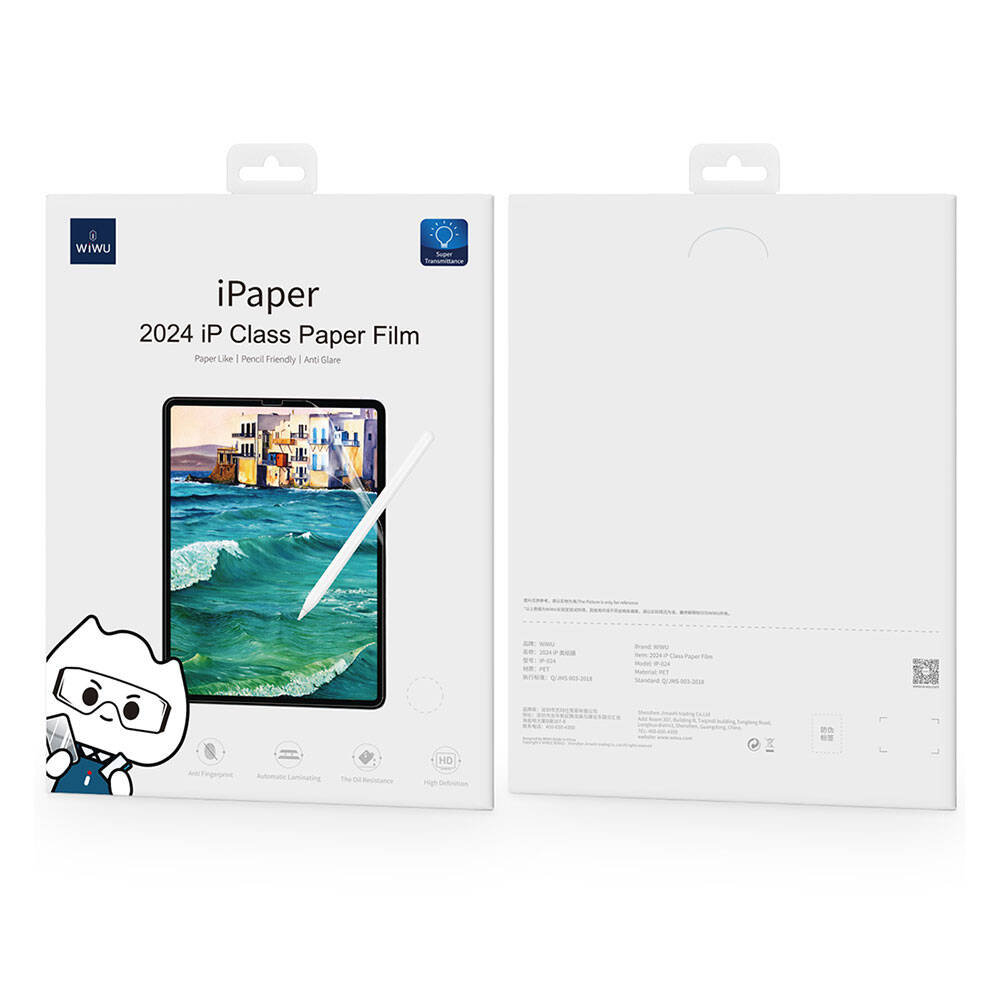 Apple iPad Air 11 2025 M3 Kağıt Hisli Wiwu iPaper Like Tablet Ekran Koruyucu Şeffaf