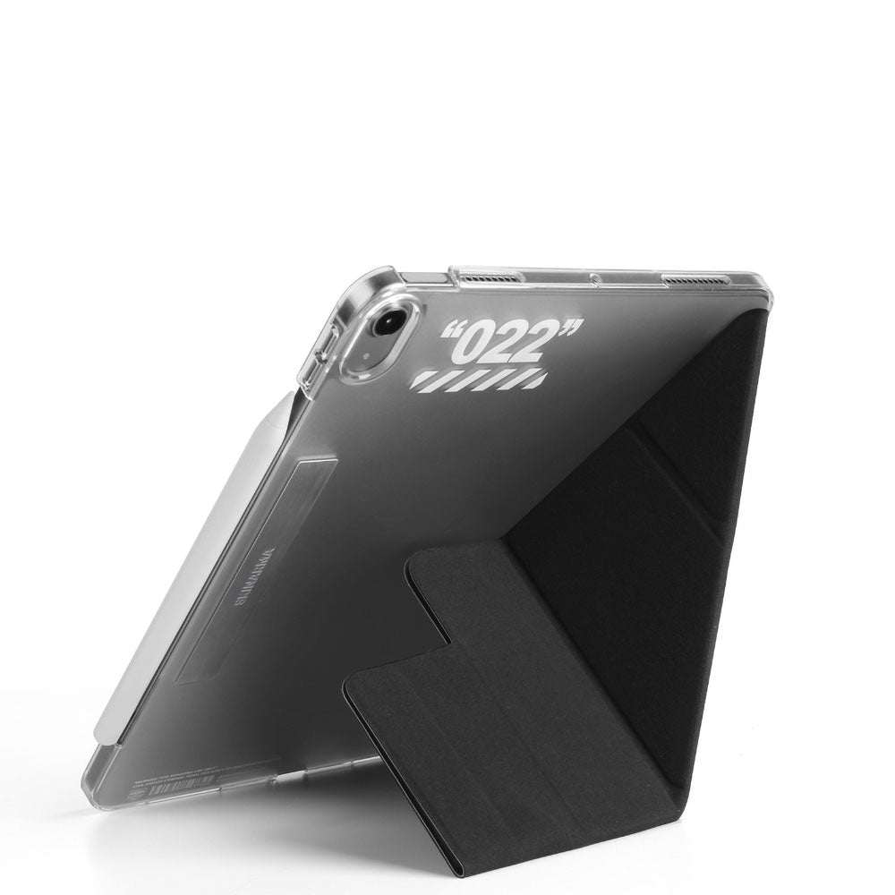 Apple iPad Air 11 2025 M3 Kılıf SkinArma Kalemlikli Arkası Şeffaf Standlı Magnetik Taihi Sora Kılıf Kırmızı