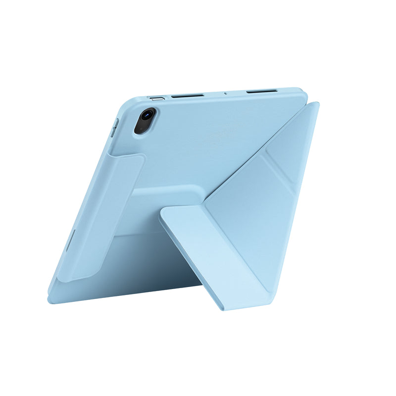 Apple iPad Air 11 2025 M3 Wiwu 360° Dönebilen Standlı Magnetik Koruyucu Tablet Kılıfı Mavi Açık