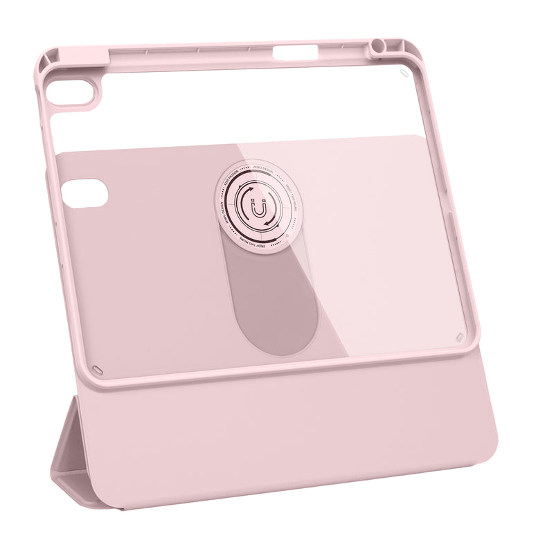 Apple iPad Air 11 2025 M3 Wiwu 360° Dönebilen Standlı Magnetik Koruyucu Tablet Kılıfı Pembe