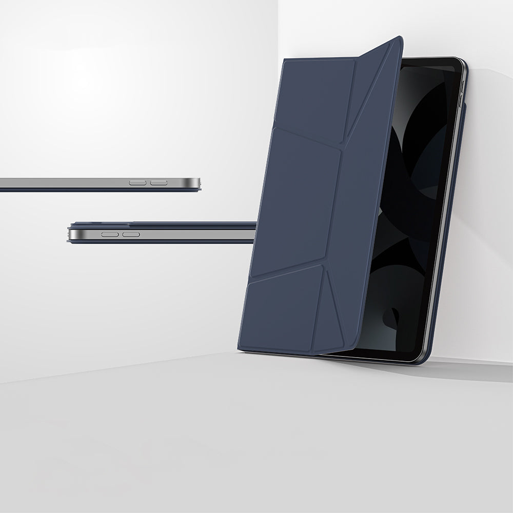 iPad Air 13 2024 Amazingthing Matte Pro Mag Folio Katlanabilir Magnetik Standlı Kılıf Mavi