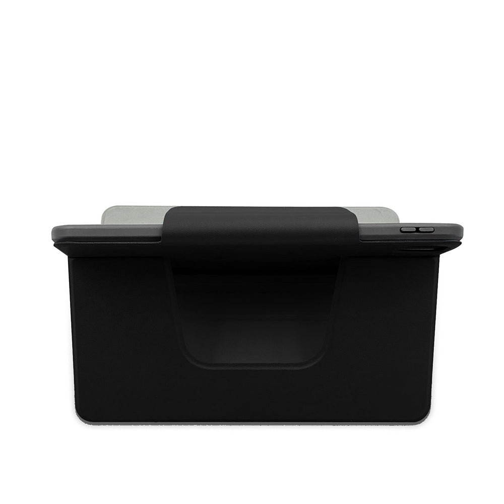 iPad Air 13 2024 Raptic Spin Detachable Folio PU Ayrılabilir Kalem Bölmeli Standlı Kılıf Siyah