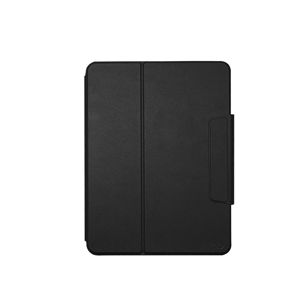 iPad Air 13 2024 Raptic Spin Detachable Folio PU Ayrılabilir Kalem Bölmeli Standlı Kılıf Siyah