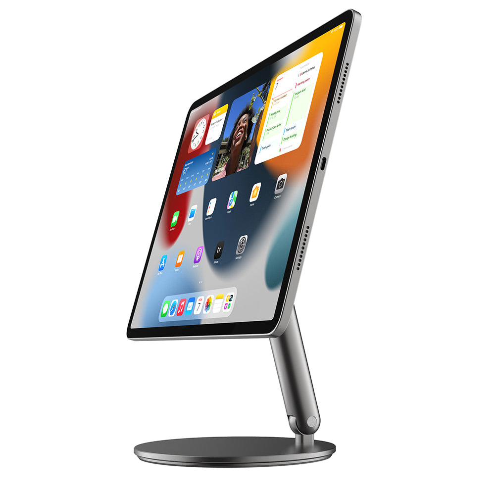 Apple iPad Air 13 2025 M3 Wiwu ZM-310 360 Derece Dönebilen Magnetik Başlıklı Tablet Standı Gri