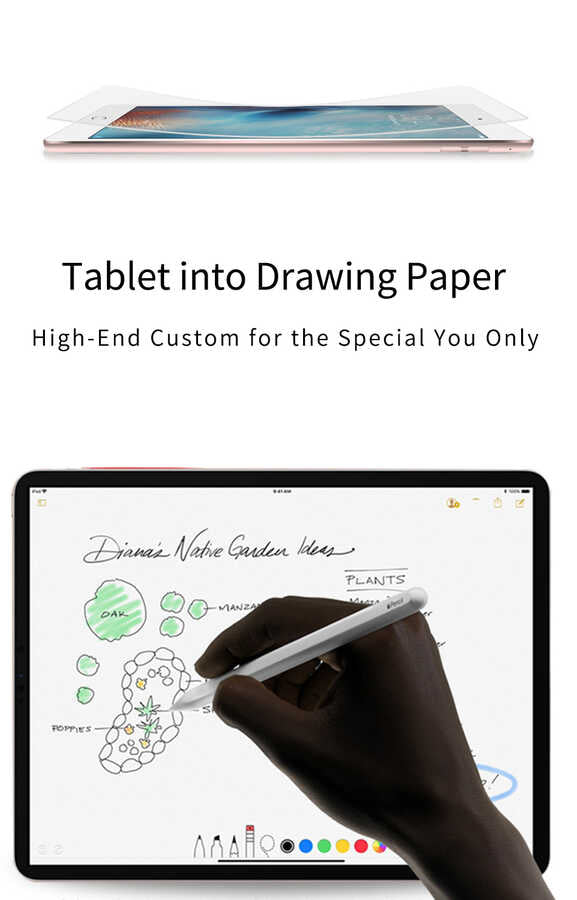 iPad Mini 2021 (6.Nesil) Kağıt Hisli Wiwu iPaper Like Tablet Ekran Koruyucu Renksiz