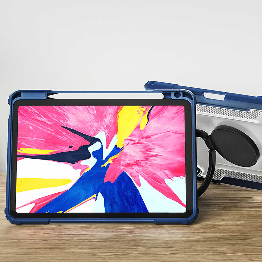 iPad Pro 10.5 (7.Nesil) Wiwu Mecha Dönebilen Standlı Tablet Kılıfı Siyah