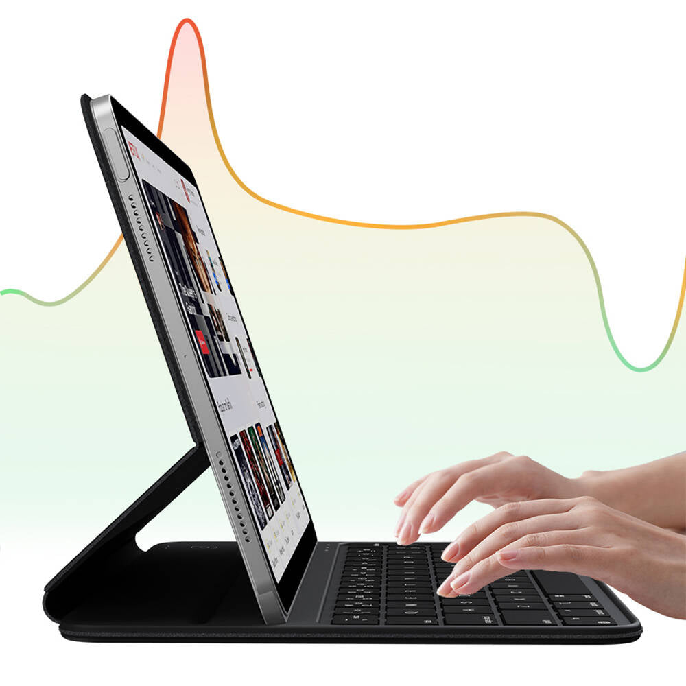 iPad Pro 11 2018 Wiwu F16 Klavyeli Standlı Magnetik Kılıf Siyah