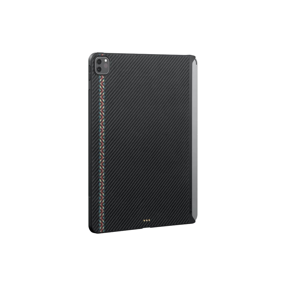 iPad Pro 11 2020 (2.Nesil) Kılıf Aramid Fiber Pitaka Ultra-Slim Classic Serisi Tablet Kılıf Siyah-Kırmızı