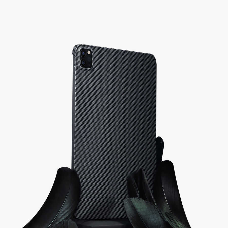 iPad Pro 11 2020 (2.Nesil) Kılıf Benks Essential Kevlar Karbon Fiber Kılıf Siyah