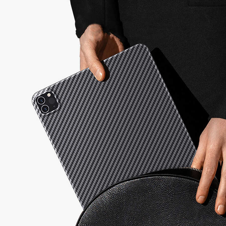 iPad Pro 11 2020 (2.Nesil) Kılıf Benks Essential Kevlar Karbon Fiber Kılıf Siyah