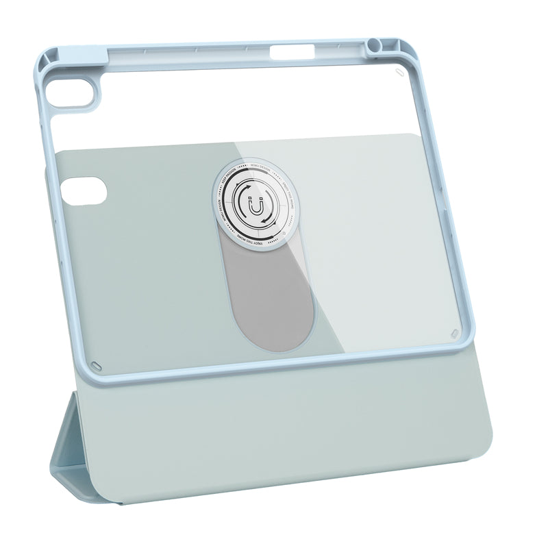 iPad Pro 11 2020 (2.Nesil) Wiwu 360° Dönebilen Standlı Magnetik Koruyucu Tablet Kılıfı Mavi Açık