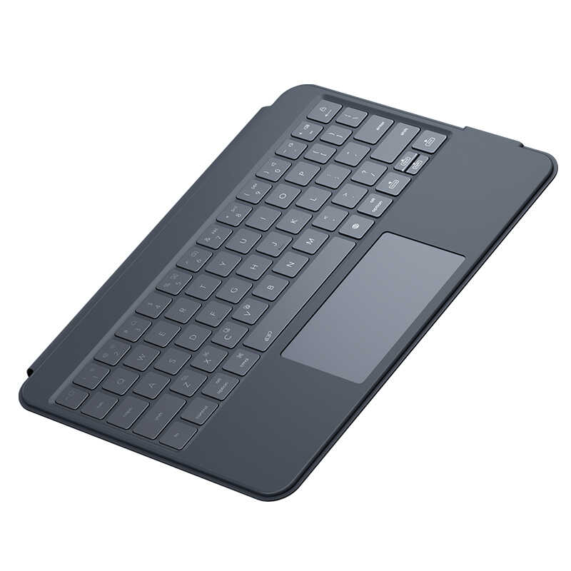 iPad Pro 11 2021 (3.Nesil) Benks KB01 Kablosuz Klavyeli Kılıf Gri