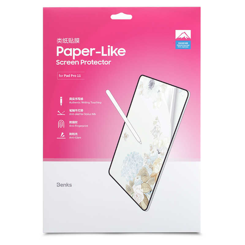 iPad Pro 11 2021 (3.Nesil) Benks Paper-Like Ekran Koruyucu Renksiz