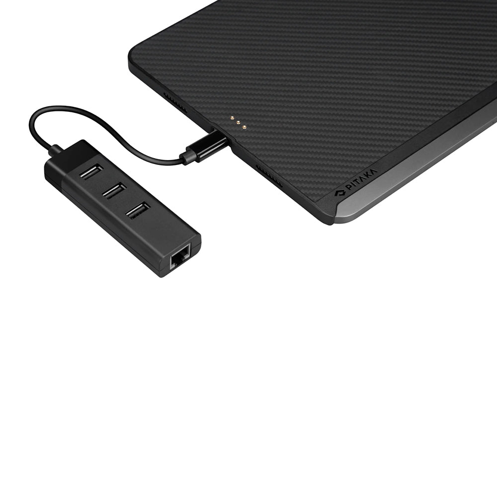 iPad Pro 11 2021 (3.Nesil) Kılıf Aramid Fiber Pitaka Ultra-Slim Classic Serisi Tablet Kılıf Mavi