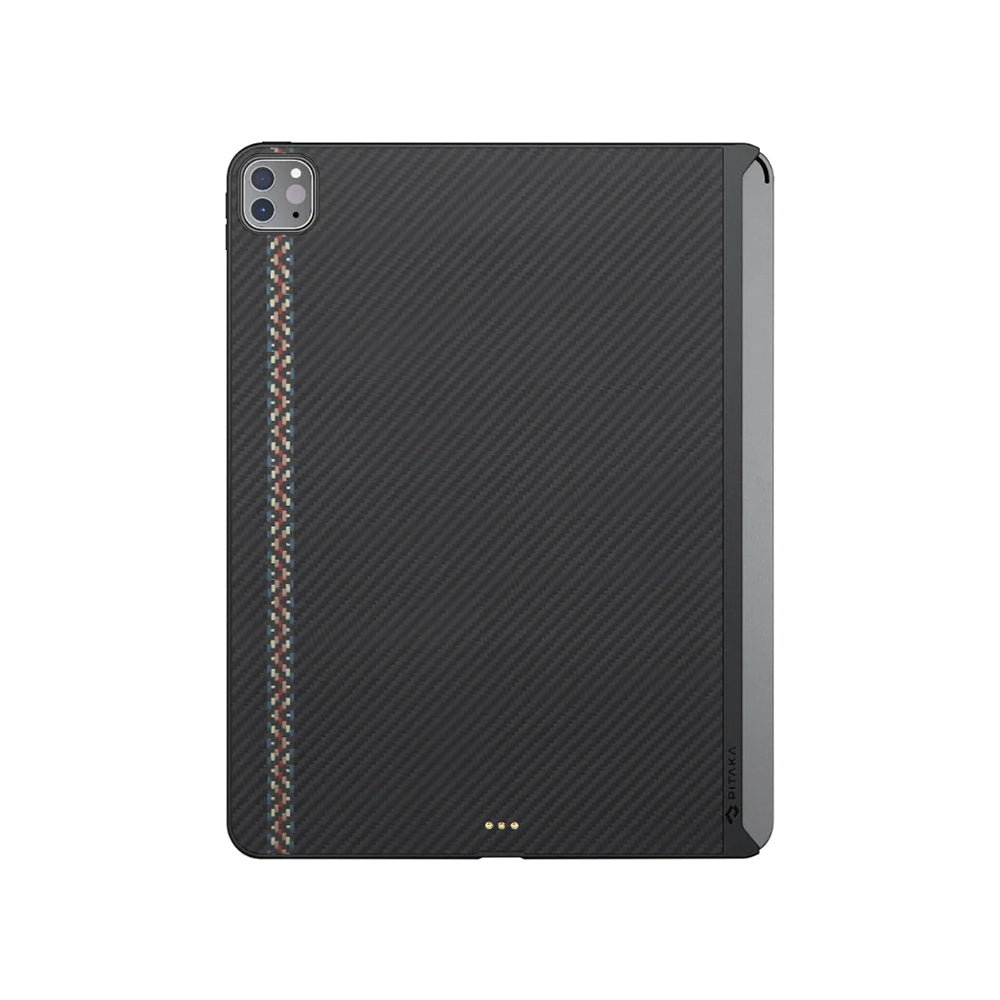 iPad Pro 11 2021 (3.Nesil) Kılıf Aramid Fiber Pitaka Ultra-Slim Classic Serisi Tablet Kılıf Siyah-Yeşil