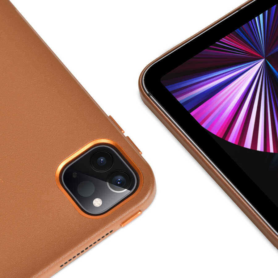 iPad Pro 11 2021 (3.Nesil) Wiwu Ayrılabilen Magnetik Standlı Tablet Kılıfı Kahverengi