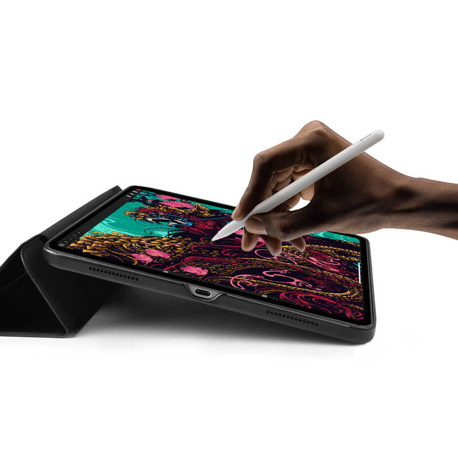 iPad Pro 11 2021 (3.Nesil) Wiwu Ayrılabilen Magnetik Standlı Tablet Kılıfı Kahverengi