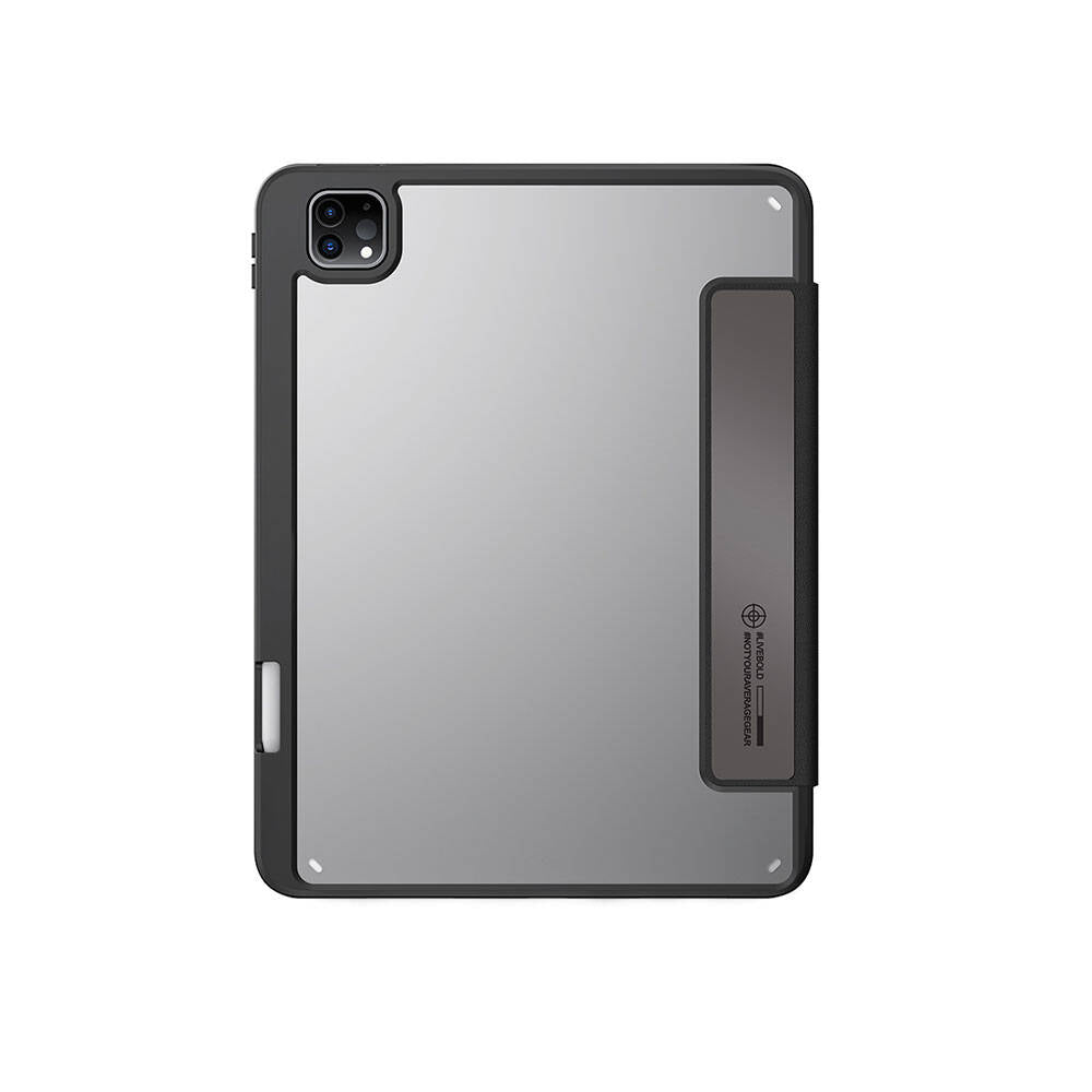 iPad Pro 11 2024 Kılıf SkinArma Holografik Tasarımlı Arkası Şeffaf Çıkarılabilir Magnetik Kira Kobai Kılıf Füme