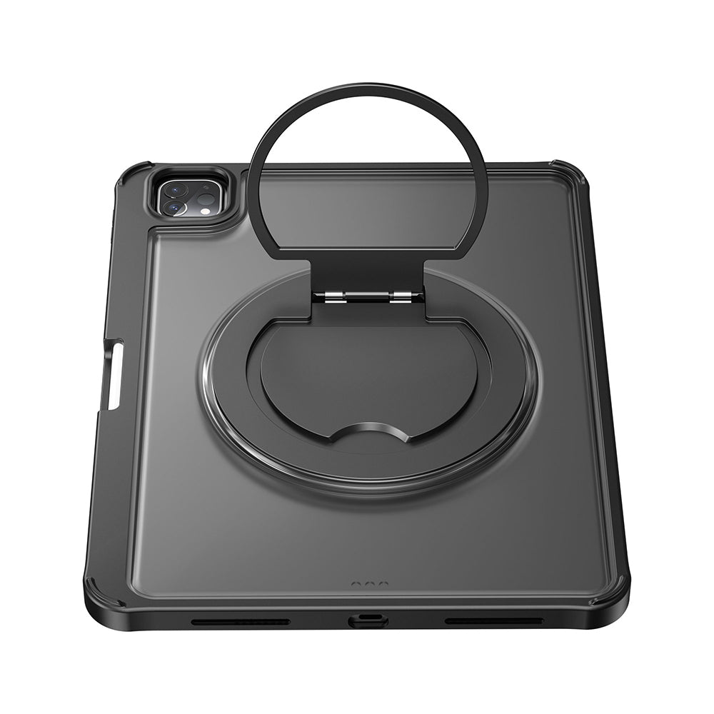 Apple iPad Pro 11 2024 MK-007 Combo Pro Kalem Bölmeli Klavyeli Standlı Kılıf Siyah