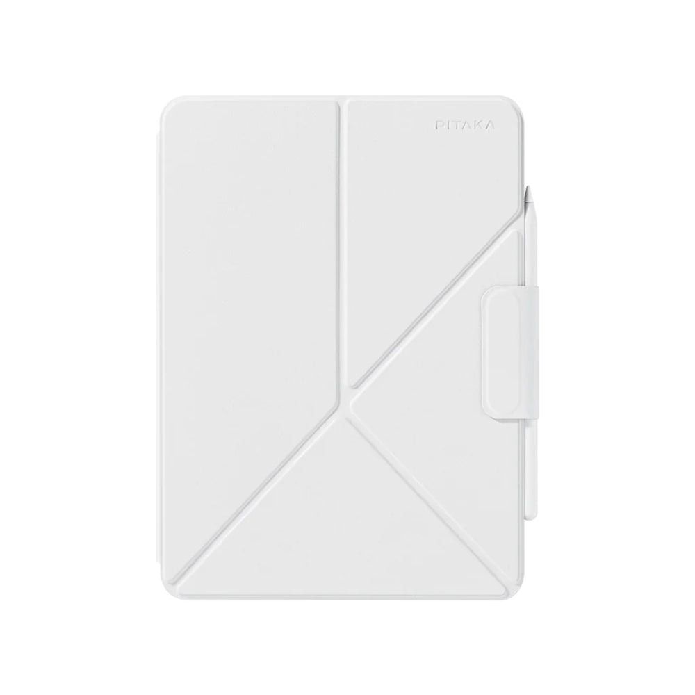 iPad Pro 11 2024 Pitaka MagEZ Folio 2 Kalem Bölmeli Standlı Kılıf Beyaz