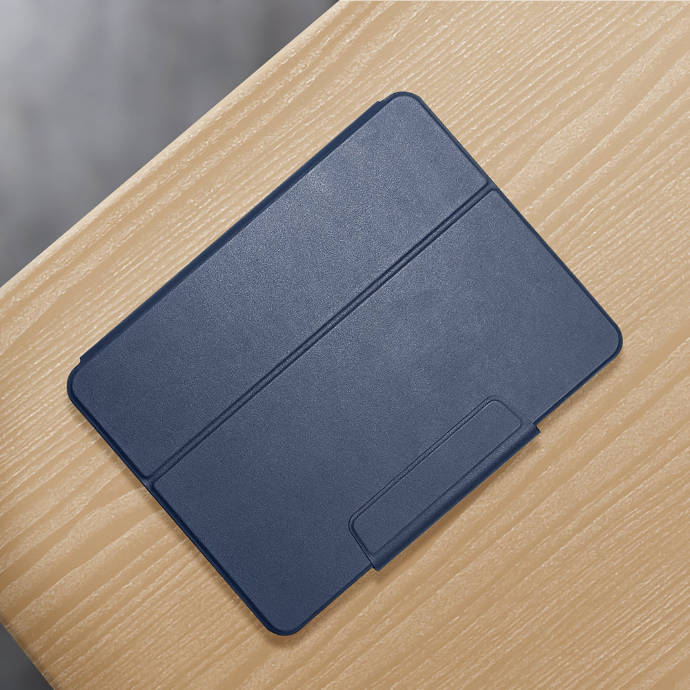 iPad Pro 11 2024 Raptic Spin Detachable Folio PU Ayrılabilir Kalem Bölmeli Standlı Kılıf Lacivert