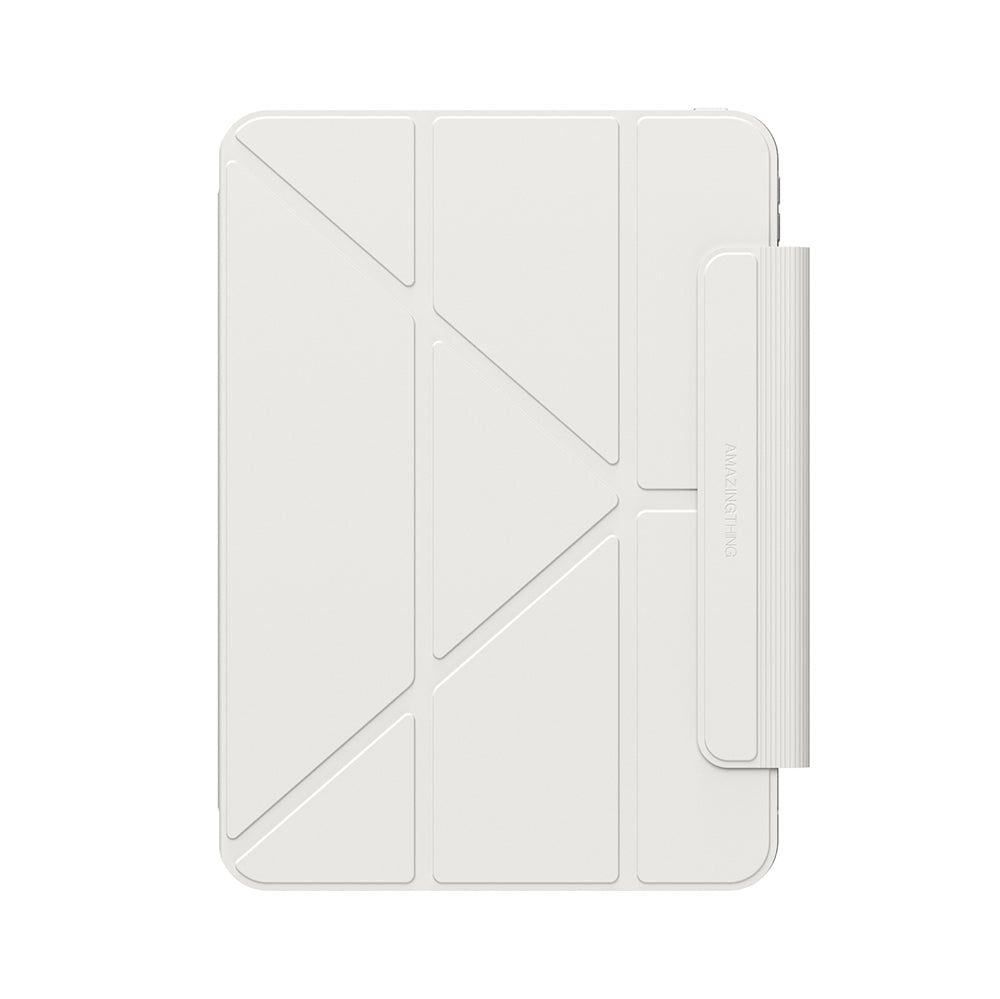 Apple iPad Pro 11 2025 M5 Amazingthing Minimal Mag Katlanabilir Standlı Kalem Bölmeli Kılıf Starlight