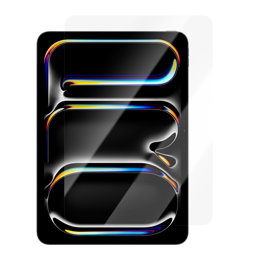 Apple iPad Pro 11 2025 M5 CaseWorld Steel Shield Serisi Temperli Cam Ekran Koruyucu + Uygulama Aparatı Şeffaf