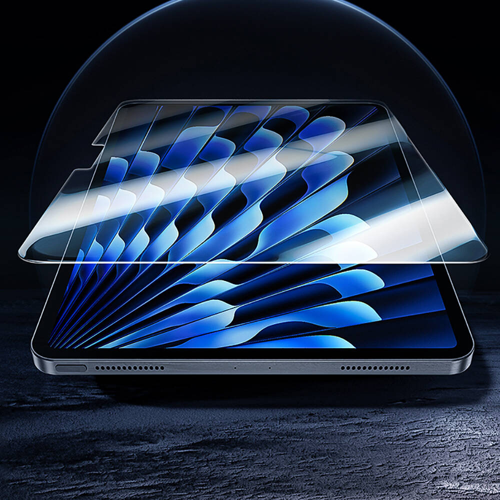 iPad Pro 13 2024 Benks King Kong Eğimli Kenar Oleofobik Özellikli Temperli Cam Ekran Koruyucu Şeffaf
