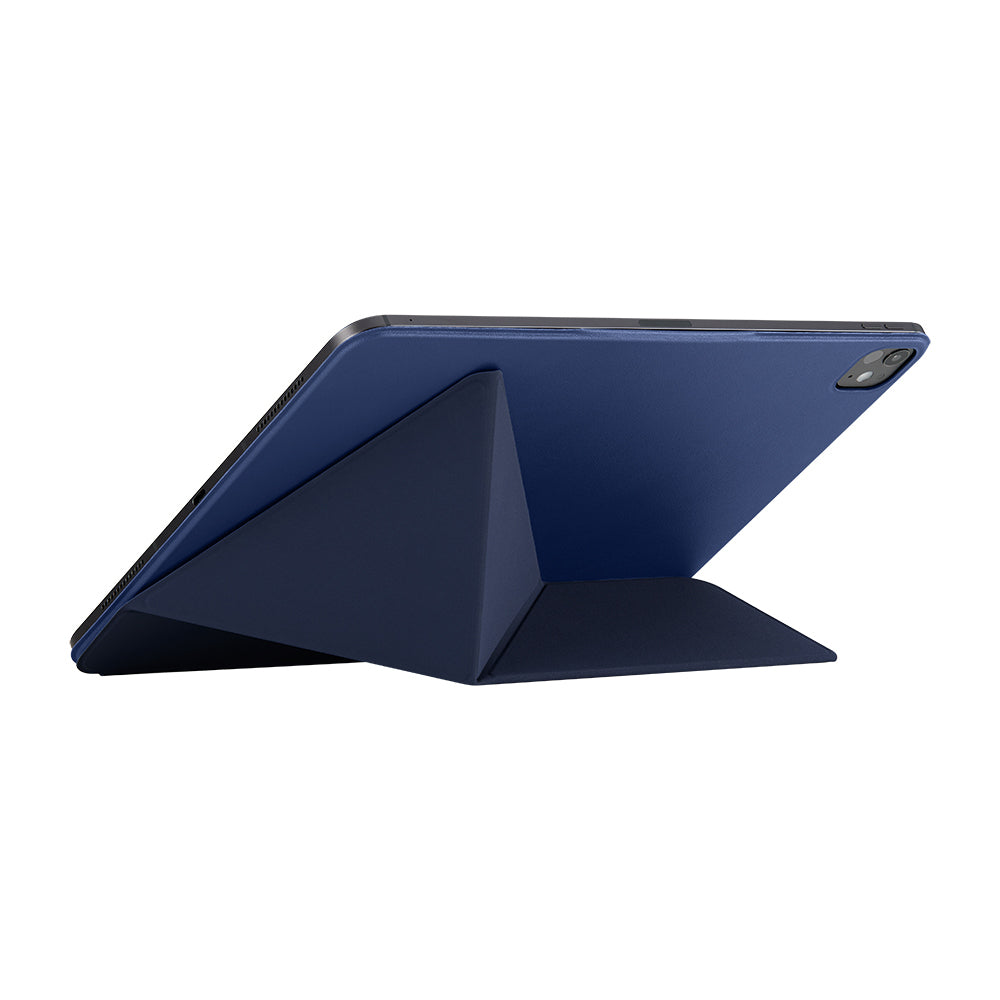 Apple iPad Pro 13 2024 Pitaka Folio 3 Kalem Bölmeli Standlı Kılıf Lacivert