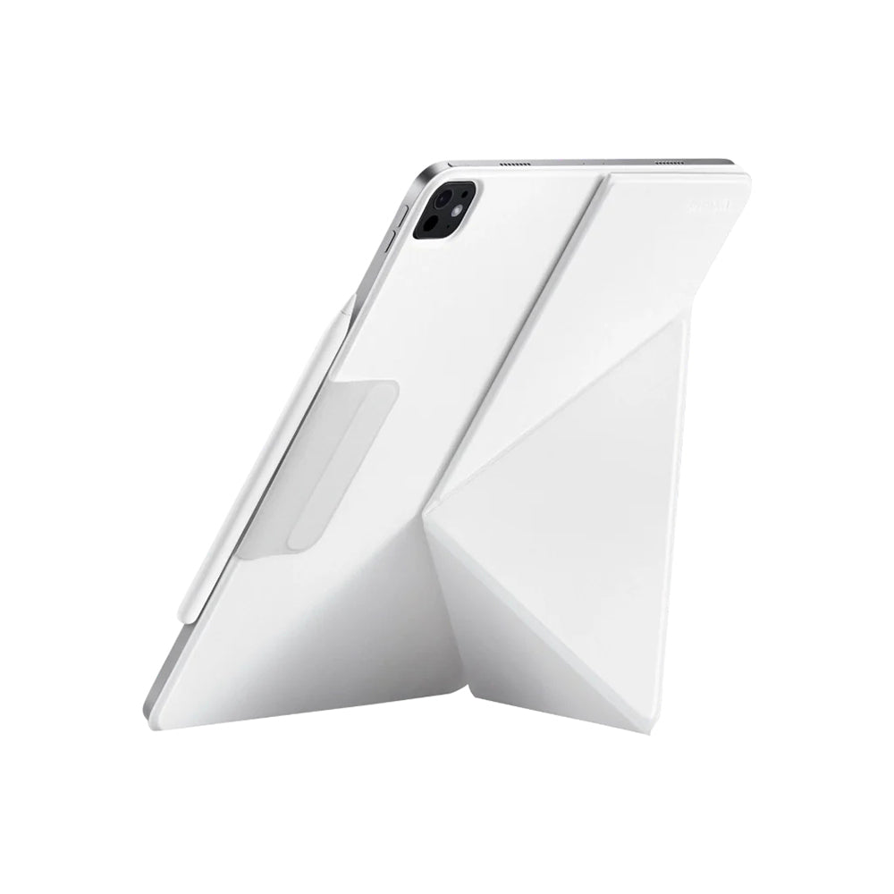iPad Pro 13 2024 Pitaka MagEZ Folio 2 Kalem Bölmeli Standlı Kılıf Beyaz