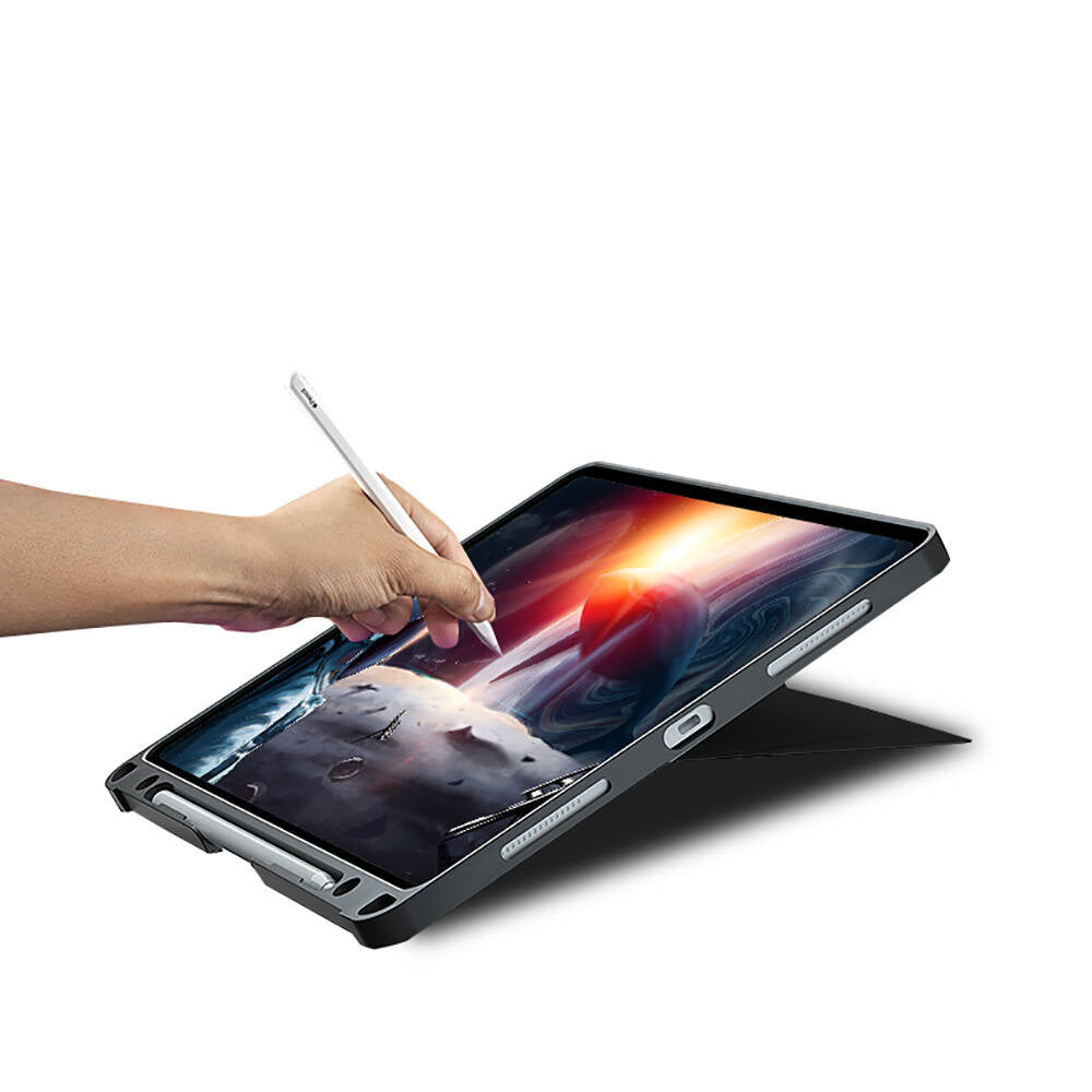iPad Pro 13 2024 Wiwu Mag Touch Klavyeli Standlı Kılıf Siyah