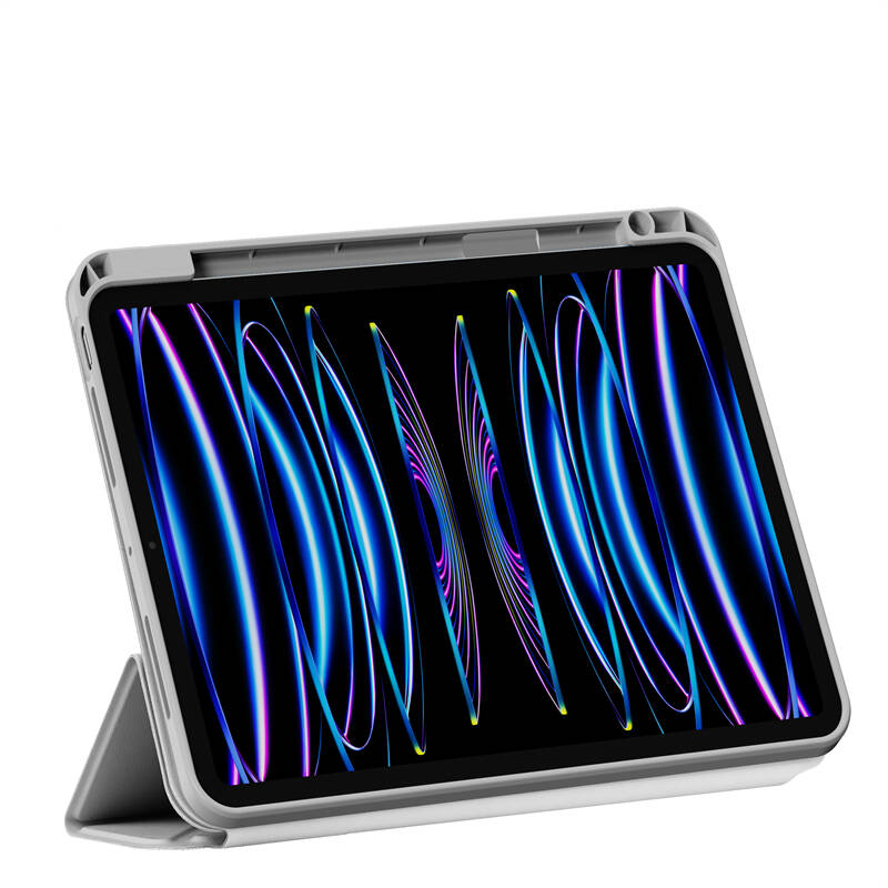 Apple iPad Pro 13 2025 M5 Wiwu 360° Dönebilen Standlı Magnetik Koruyucu Tablet Kılıfı Gri