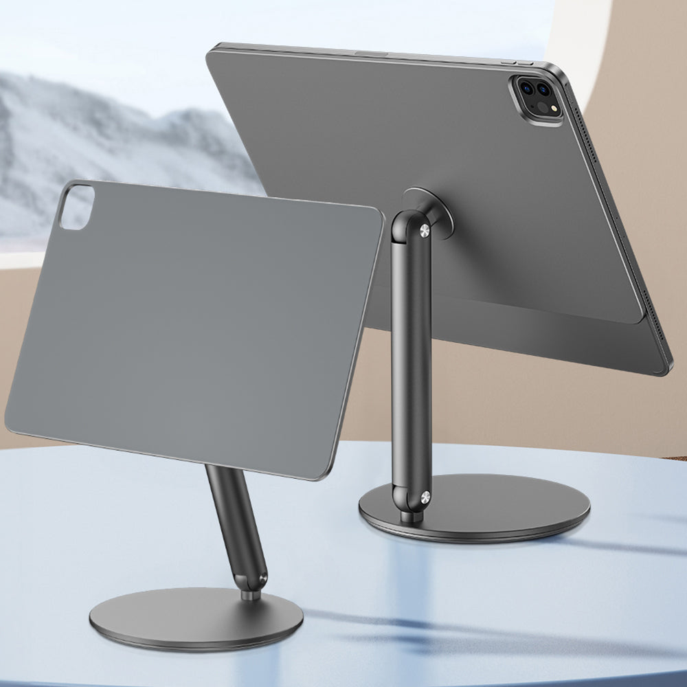 Apple iPad Pro 13 2025 M5 Wiwu ZM-310 360 Derece Dönebilen Magnetik Başlıklı Tablet Standı Gri