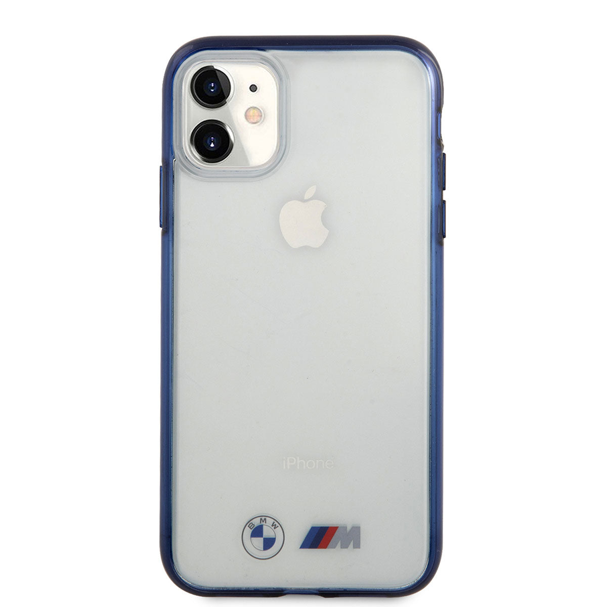 iPhone 11 Kılıf BMW Buzlu Transparan Dizayn Kılıf Şeffaf-Mavi