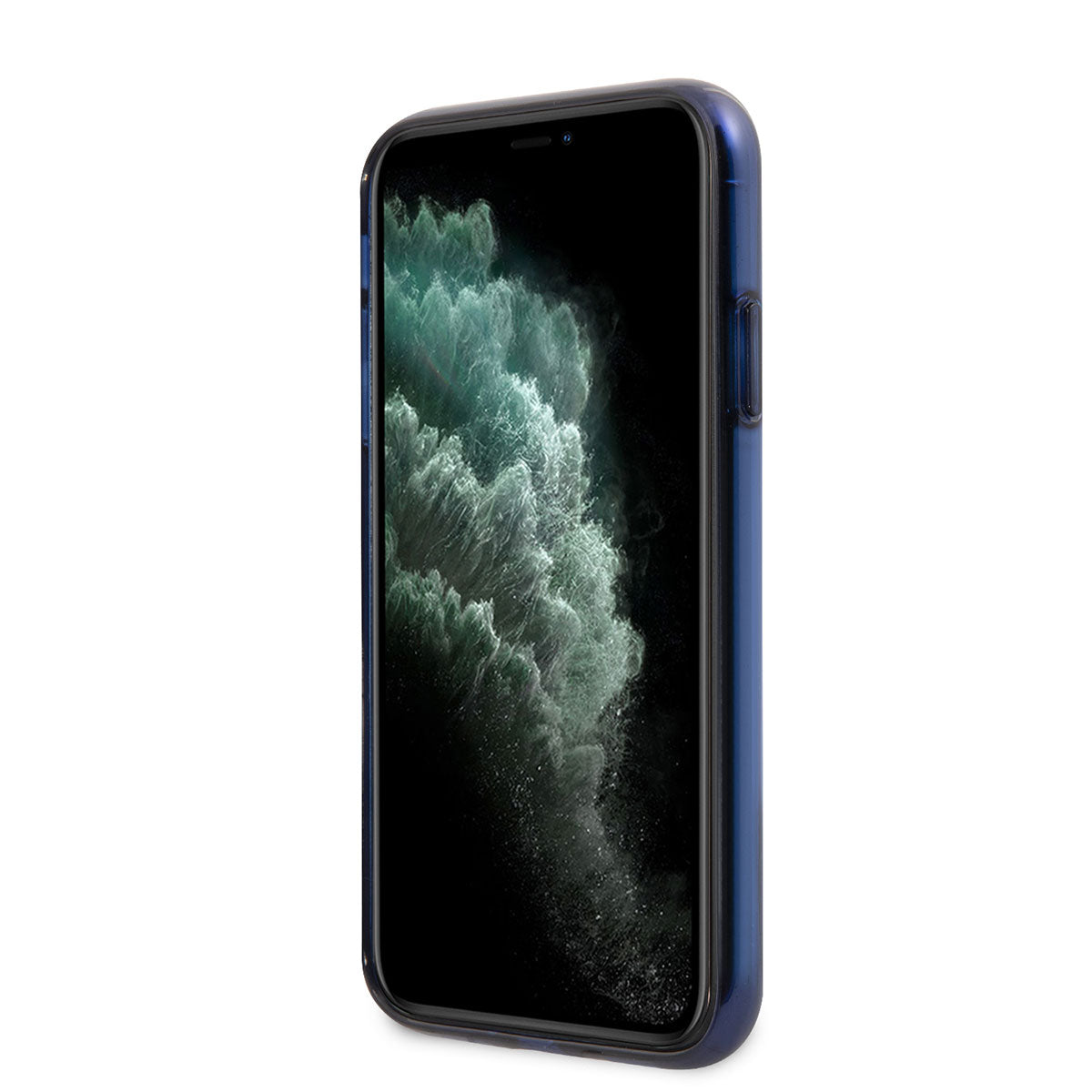iPhone 11 Kılıf BMW Buzlu Transparan Dizayn Kılıf Şeffaf-Mavi