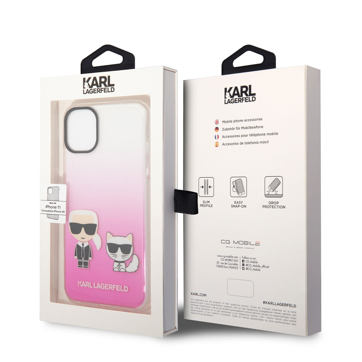 iPhone 11 Kılıf Karl Lagerfeld Sert TPU K&C Dizayn Kılıf Renksiz