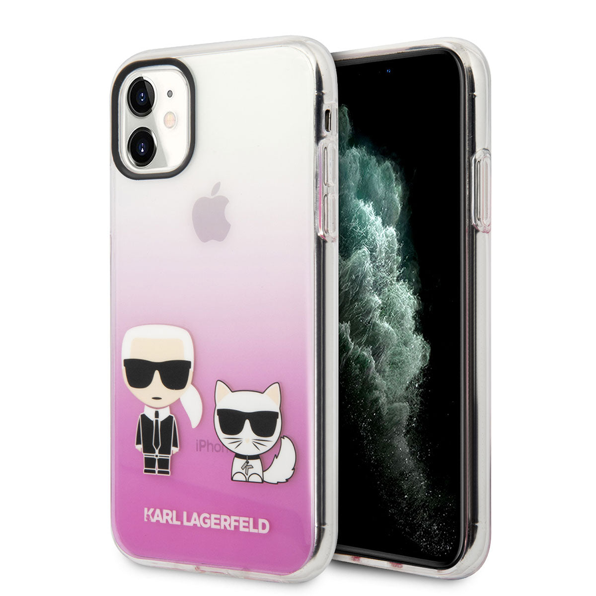 iPhone 11 Kılıf Karl Lagerfeld Sert TPU K&C Dizayn Kılıf Renksiz